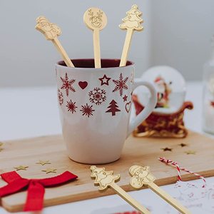 에코웨어 친환경 맞춤 로고 생분해성 나무 커피 스틱 일회용 맞춤 사이즈 파티/웨딩용 - Product Image 5