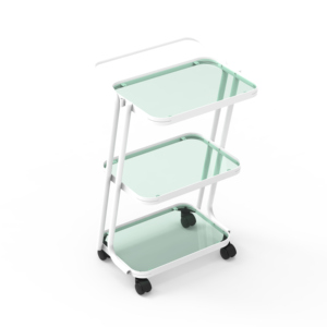 Nuevo carrito estético de vidrio de 3 niveles, muebles de salón de belleza de lujo negros, juego de muebles de salón moderno, dormitorio de plástico para adultos - Product Image 3