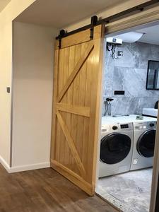 Thiết kế hiện đại rắn cửa gỗ đơn cửa tủ quần áo bên trong trượt Barn Door thiết kế - Product Image 2