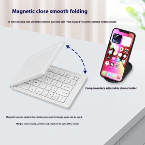 Trọng lượng nhẹ di động gấp đôi cho bàn phím <span class=keywords><strong>bluetooth</strong></span> tùy chọn tắt tiếng quang học cho máy tính xách tay cho văn phòng sử dụng nhựa xây dựng - Product Image 3