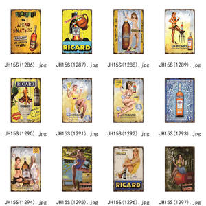 Vente en gros usine : Plaque murale en métal colorée imprimée UV, Art mural pour Man Cave, Club et Bar, Affiche métallique rétro style <span class=keywords><strong>RICARD</strong></span> - Product Image 3