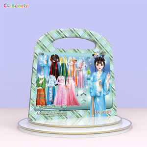 <span class=keywords><strong>Livre</strong></span> en papier cartonné personnalisé créatif DIY pour habiller les princesses avec jouets magnétiques pour réfrigérateur pour petites filles - Product Image 1