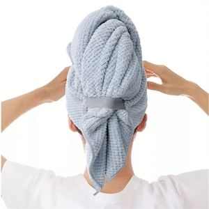 Serviette de séchage rapide en microfibre personnalisée avec logo, grande taille, avec bande élastique, pour cheveux longs et mouillés, idéale pour femmes et pour dormir - Product Image 2