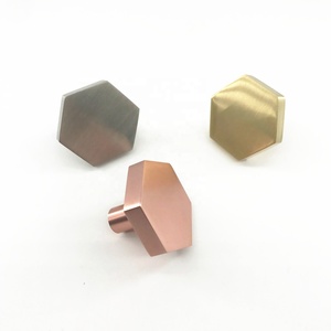 Poignée et bouton Style minimaliste meubles de cuisine aluminium laiton hexagone style armoire tiroir bouton or <span class=keywords><strong>rose</strong></span> - Product Image 6