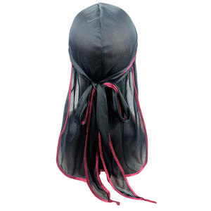 Chapeau de pirate en polyester imitation soie satinée à bordure longue, élastique, style <span class=keywords><strong>Durag</strong></span> soyeux, très populaire - Product Image 4