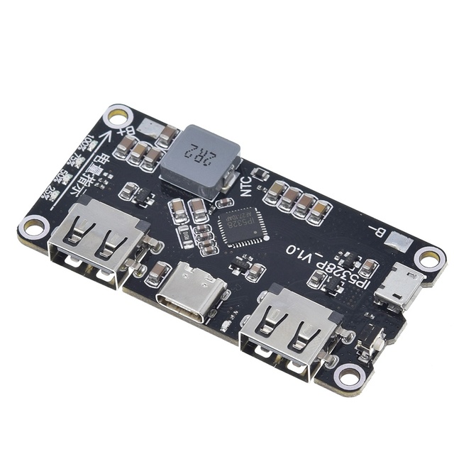 TZT IP5328P Dual USB 18650 Battery Charger treasure Tpye-c 3.7V to 5V 9V 12V Step up Fast Quick Charger Circuit Board QC2.0QC3.0