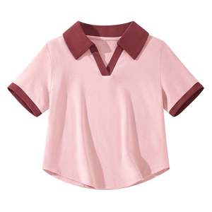 <strong>Clothing</strong> <strong>Manufacturers</strong>' New Arrivals High Quality 260g for Polo V-Neck Fashion Casual Summer T-Shirt Customized Loose Solid - Product Image 3