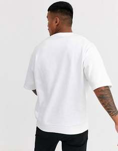 Venta al por mayor Streetwear Camiseta de algodón liso Hombro caído Anti-pilling Classic 180gsm Camiseta para hombres - Product Image 4