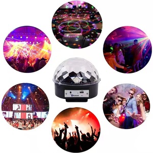 Nhấp nháy đầy màu sắc ma thuật bóng xoay ánh sáng Bluetooth điều khiển bằng giọng nói ánh sáng sân khấu không dây điều khiển từ xa ánh sáng pha lê - Product Image 5