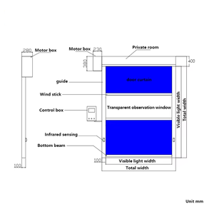 Puerta Rápida de PVC de Nuevo Material, Diseño Moderno Impermeable, Fácil de Instalar, Puerta de Garaje con Radar - Product Image 2