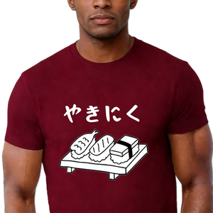 T-shirt Yakiniku <span class=keywords><strong>japonais</strong></span> avec motif sushi, mignon, style anime, <span class=keywords><strong>cuisine</strong></span> asiatique, en coton surdimensionné, à manches courtes, streetwear, haut décontracté - Product Image 3