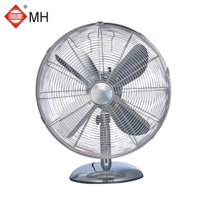 Vente en gros 12 pouces 40W AC moteur ventilateur de table économie d'énergie à faible bruit cuivre argent aspect métal antique US Portable certifié ROHS - Product Image 2