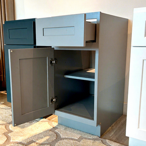 Wholesale Kitchen Cabinets Ready to Assemble Gray Spray Painting Shaker Style Kitchen Cabinets RTA American Shaker Base Cabinets - Product Image 1