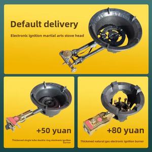 Fornello a <span class=keywords><strong>Gas</strong></span> Commerciale in Acciaio Inox a Fuoco Singolo o Doppio ad Alta Potenza, Piano Cottura da Cucina a Risparmio Energetico per Ristoranti, Forno a <span class=keywords><strong>Gas</strong></span> a Fuoco Vivo - Product Image 5