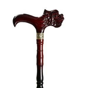 Canne en bois massif sculptée en forme de tête de dragon Yasushiro, 92 cm, antidérapante, pour personnes âgées - Product Image 5