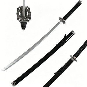 40.9 Inch <strong>Bleach</strong> Ichigo Kurosaki Tensa Zangetsu <strong>Cosplay</strong> Prop Unsharpened Anime Sword with Black Blade - Product Image 2