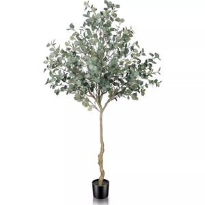 Style nordique grand arbre d'<span class=keywords><strong>eucalyptus</strong></span> artificiel à la mode vert <span class=keywords><strong>intérieur</strong></span> décoration de la maison <span class=keywords><strong>Pot</strong></span> en plastique Ins Style décoration intérieure - Product Image 1