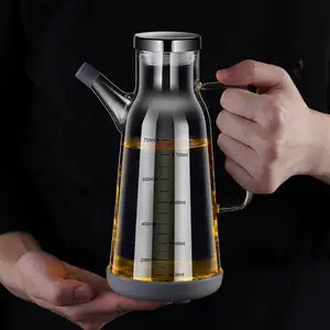 Factory Olive Oil Dispenser Glass Bottle Lead-Free With Stainless Steel Lid