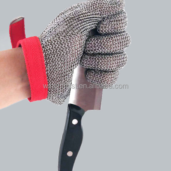 Three Fingers Stainless Steel Ironing Gloves Mesh Cutting Cut Resistant Chain Saw Gloves