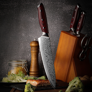 Couteau <span class=keywords><strong>de</strong></span> cuisine japonais damas AUS, 8 pouces, 67 couches, 10 lames, manche Pakka rouge, Chef <span class=keywords><strong>de</strong></span> <span class=keywords><strong>boucher</strong></span>, BBQ <span class=keywords><strong>Pro</strong></span>, Offre Spéciale - Product Image 4