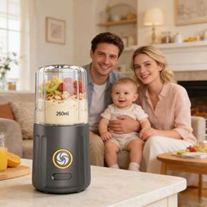 Licuadora Portátil Personalizada de 260 ml, Procesador de Alimentos para Bebés, Picadora de Smoothies, Alimentación por Batería USB, Libre de BPA, Bajo Ruido, Un Solo Clic, Venta al por Mayor - Product Image 1
