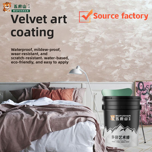 <span class=keywords><strong>Peinture</strong></span> murale liquide en résine acrylique TiO2 écologique avec formule anti-moisissure pour usage intérieur - Revêtement artistique velours scintillant - Product Image 1