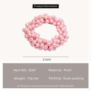 Fascia per capelli rotonda di cristallo di moda a mano popolare accessorio per la decorazione di perle per le ragazze delle donne - Product Image 5