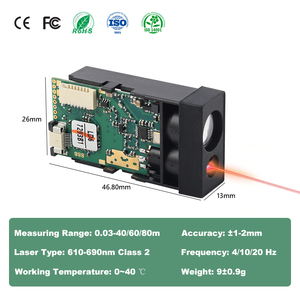 Ldk 40m Độ chính xác cao Laser khoảng cách cảm biến 4-20mA analog đầu ra 20Hz không liên hệ với Laser khác nhau, cảm biến RS232 cổng laser cảm biến - Product Image 2