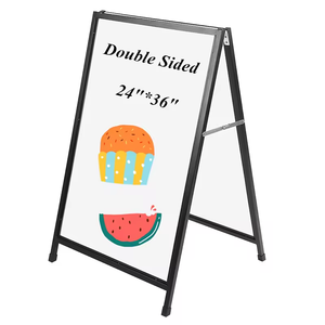 Biểu ngữ khung và khán đài bảng quảng cáo bên ngoài có thể gập lại hiển thị dấu hiệu sắt một khung Áp phích đứng quán cà phê Bảng menu - Product Image 3