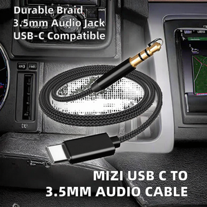 Câble USB-C tressé vers <span class=keywords><strong>prise</strong></span> <span class=keywords><strong>jack</strong></span> 3,5 mm, adaptateur mâle de 1 m pour <span class=keywords><strong>iPhone</strong></span> 15/15 Pro Max/Samsung S24/S23/S22/iPad Pro, noir - Product Image 2