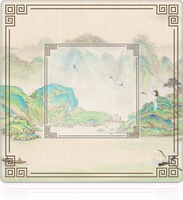 Tapis de Mahjong Vintage Paysage Montagneux Chinois Antidérapant et Anti-bruit pour Domino, Poker, Cartes et Jeux de Tuiles