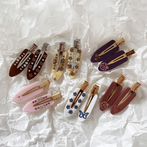 Barrette à cheveux vintage tendance avec strass, barrette papillon en acétate, pinces à cheveux sans couture pour maquillage - Product Image 6