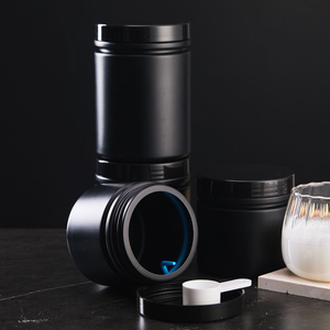 Pot en plastique HDPE de qualité alimentaire avec logo personnalisé, 350 ml, 420 ml, 500 ml, 600 ml, à large ouverture avec cuillère pour poudre protéinée - Product Image 6