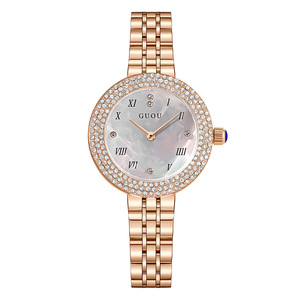 Reloj de Pulsera Minimalista y Elegante para Mujer, con Cristales de Imitación, Resistente al Agua, con Correa de Cuero - Product Image 6