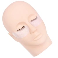 Tête d'entraînement en silicone souple pour extensions de cils - Réutilisable et portable pour la pratique en salon