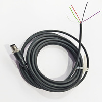 Conector Circular Industrial Blindado Hembra a Terminales de Cableado, Cable Impermeable IP67, Conector M12 de 5 Pines, Arnés de Cableado Código A