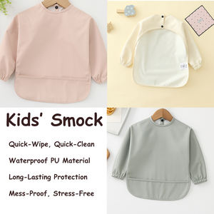 <span class=keywords><strong>Tablier</strong></span> imperméable pour tout-petit à manches longues, bavoirs pour bébé, personnalisation, lavable, respirant, PU sans BPA, écologique, antibactérien, simple - Product Image 5