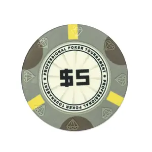New Design Texas Hold'em Ceramic Chips Customized Casino Entertainment Ceramic Poker Chips Professional Poker C
