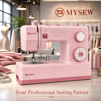 Machine à coudre domestique robuste MYSEW, moteur servo 100W, 800 tr/min, haute vitesse, pour denim 12 couches, avec 23 motifs intégrés