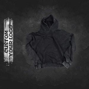 Sudadera con Capucha para Hombre, Estilo Urbano, 100% Algodón, Felpa Francesa Gruesa, Logotipo Personalizado Bordado, Patrón de Letras, Lavado Ácido, Estilo Desgastado, Otoño - Product Image 1