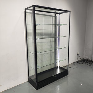 HiKUYA Custom 6ft Tall Aluminum Showcase Glass Smoking Unit for Shop Display Top Cabinets Smoking Display Showcase - Product Image 5