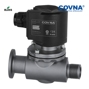 Válvula Solenoide de Diafragma Sanitaria COVNA de 1 Pulgada, 24VDC, Normalmente Cerrada, con Abrazadera Tri-Clamp, de Acero Inoxidable 316 de Grado Alimenticio para Agua - Product Image 6