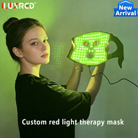 Masque facial LED ILUXRED 108 LED rechargeable, portable, en silicone, appareil de soin de la peau rechargeable