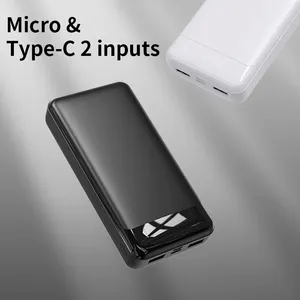 High Capacity Lipo Battery Slim Power Bank 20000mah 10000mah Power Banks Portable Charger Custom Logo Best Mobile Powerbank