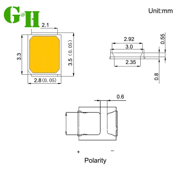 Led Amber Color Flashlight Amber Color 2200K 2500K 1W 3W 10W 3V 150lm/w