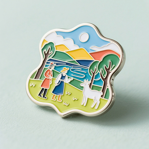 カスタムソフトエナメル彫刻グラビア印刷ブローチ面白い面白い金属エナメル高級ブローチラペルピン - Product Image 2