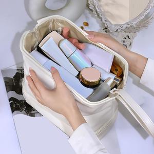 Borsa di stoccaggio portatile di grande capacità per le donne Custom Logo in poliestere per il trucco degli articoli da toeletta accessori Set di pennelli custodia cosmetica