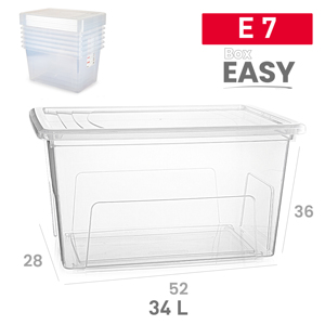 <b>Box</b> Easy 34 L Transparent <b>Storage</b> Container Home Organization Durable Reusable Plastic <b>Bin</b> - Product Image 1