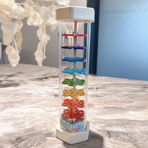 Jeu de sablier Montessori en bois pour bébé Instrument de <span class=keywords><strong>musique</strong></span> éducatif Hochet Jouets cadeaux pour les tout-petits - Product Image 2