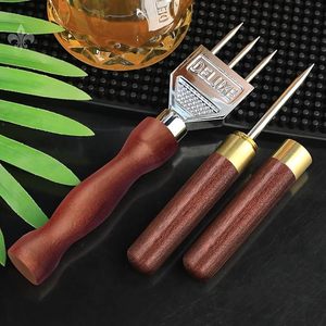 Tay Cầm Bằng Gỗ Thép Không Gỉ Ice Picks Với Bìa An Toàn Cho Phá Băng Đục Cá Mập Kim Hướng Dẫn Sử Dụng Máy Nghiền Đá Máy Công Cụ - Product Image 1